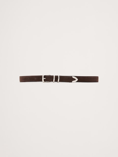 CEINTURE RANGER EN CUIR NUBUCK