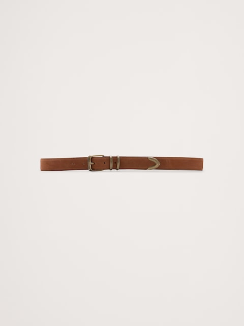 CEINTURE RANGER EN CUIR NUBUCK
