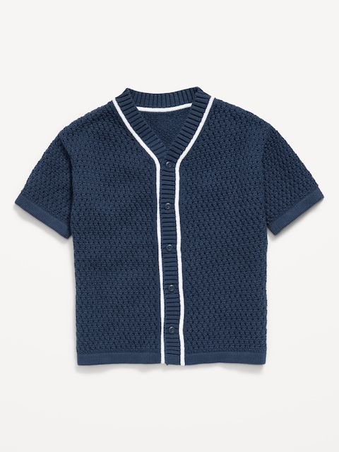Oversized Baseball Jersey Sweater for Toddler Boys