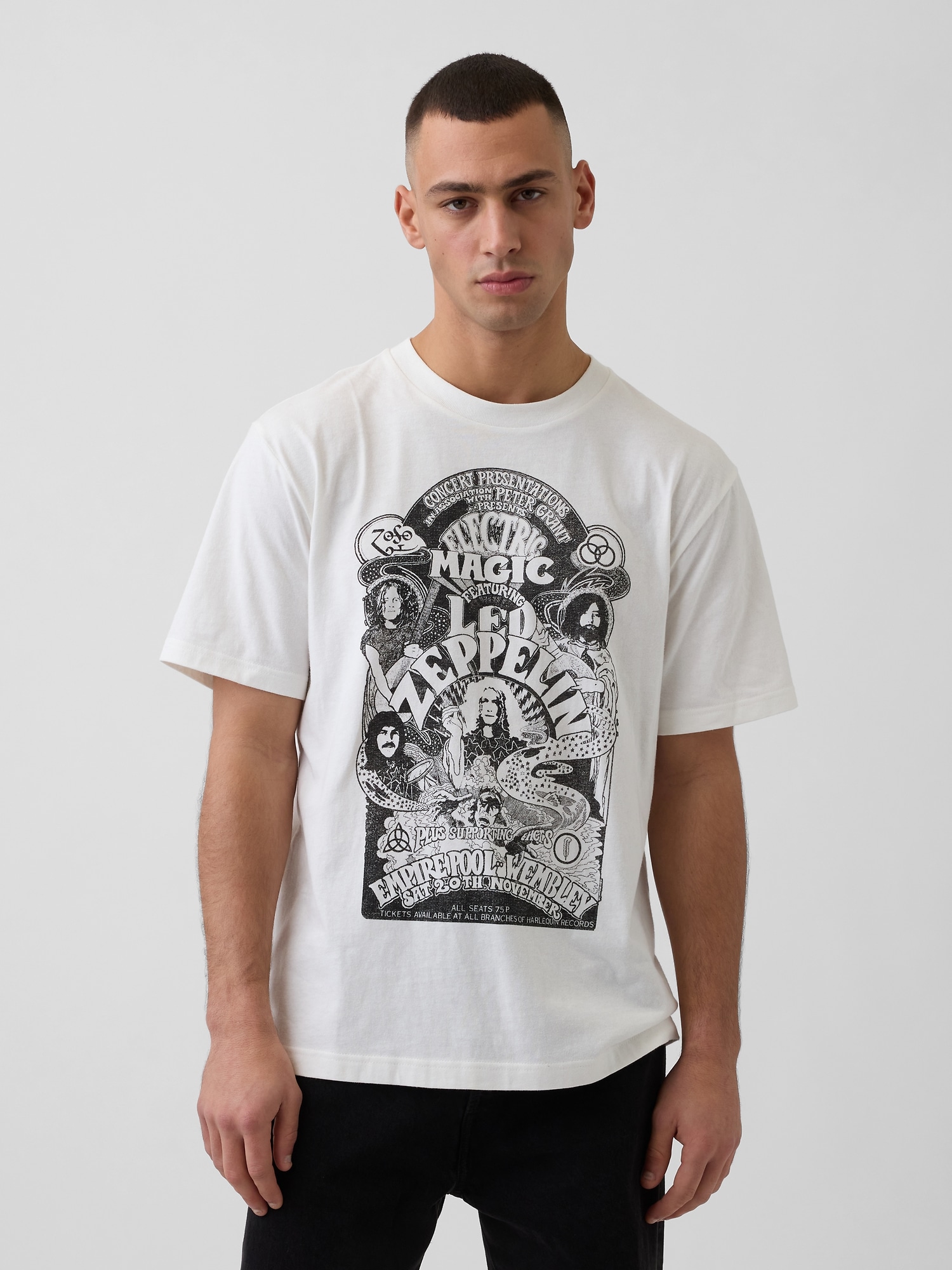 レッド・ツェッペリン リラックスフィット グラフィックTシャツ-0