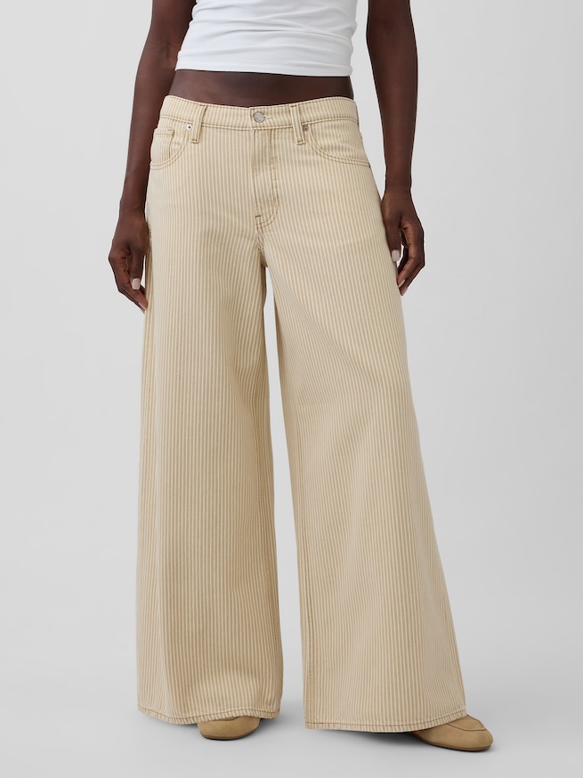 ロースラング ストライプ スーパーバギーデニム-1