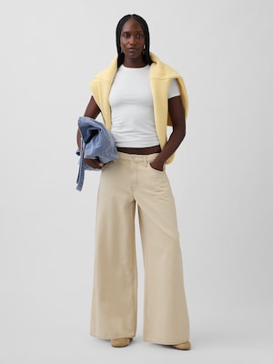 ロースラング ストライプ スーパーバギーデニム