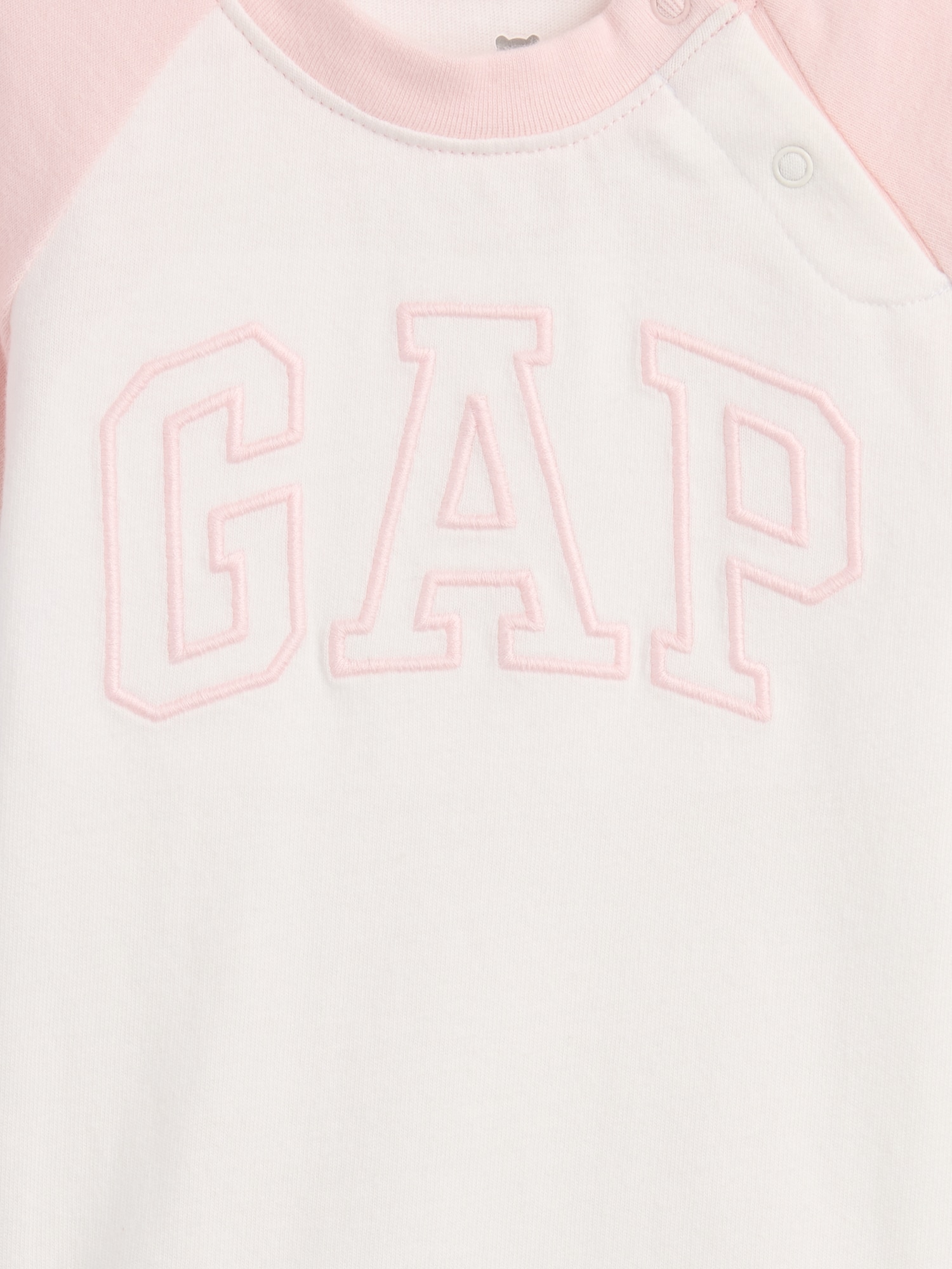 オーガニックコットン GAPロゴ ラグランスリーブ ボディスーツ (ベビー)-2