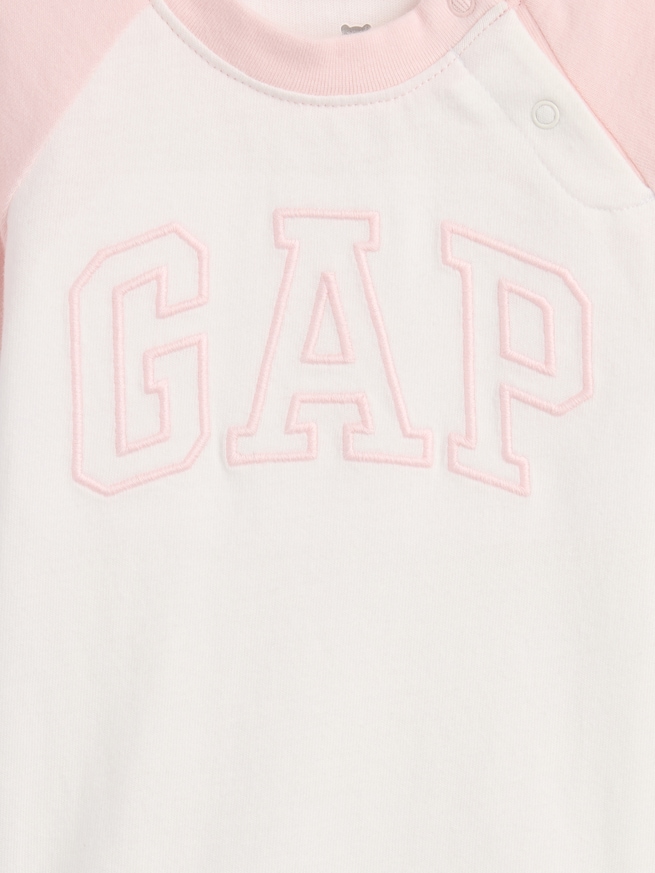 オーガニックコットン GAPロゴ ラグランスリーブ ボディスーツ (ベビー)-2