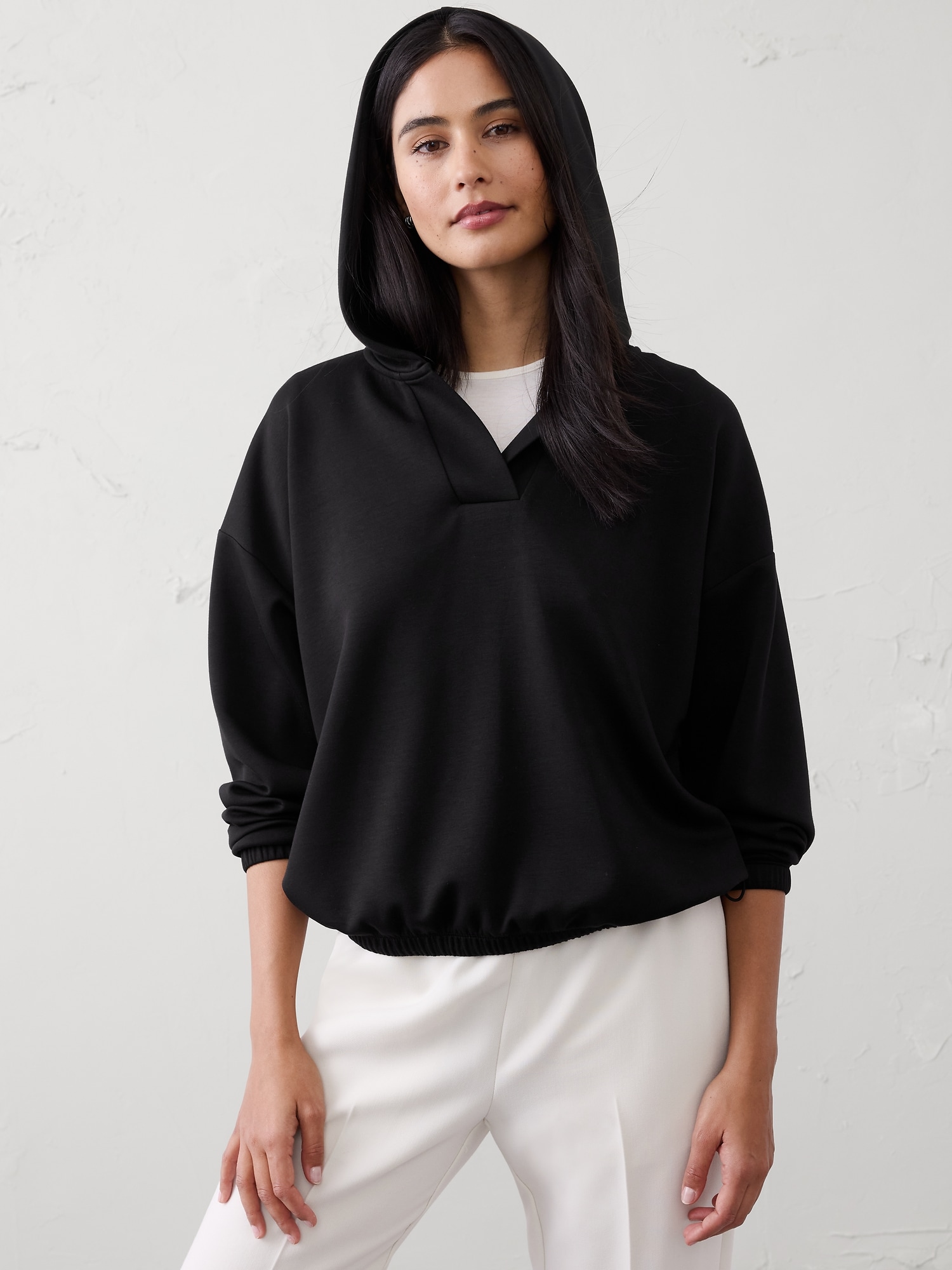 Knit Hoodie Sweatshirt