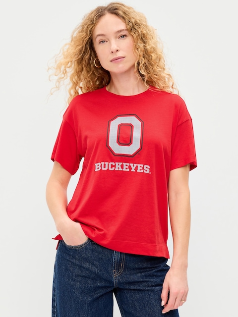College Crew-Neck T-Shirt for Women