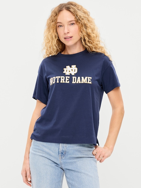 College Crew-Neck T-Shirt for Women