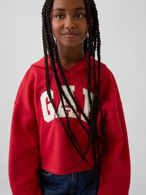 オーバーサイズ バレルスリーブ GAPロゴパーカー (キッズ)