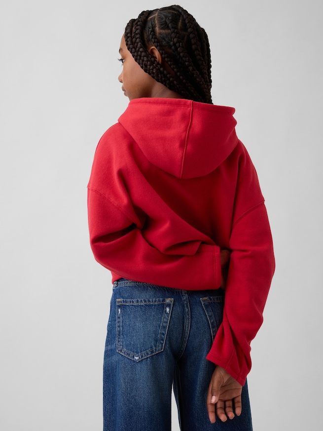 オーバーサイズ バレルスリーブ GAPロゴパーカー (キッズ)-2