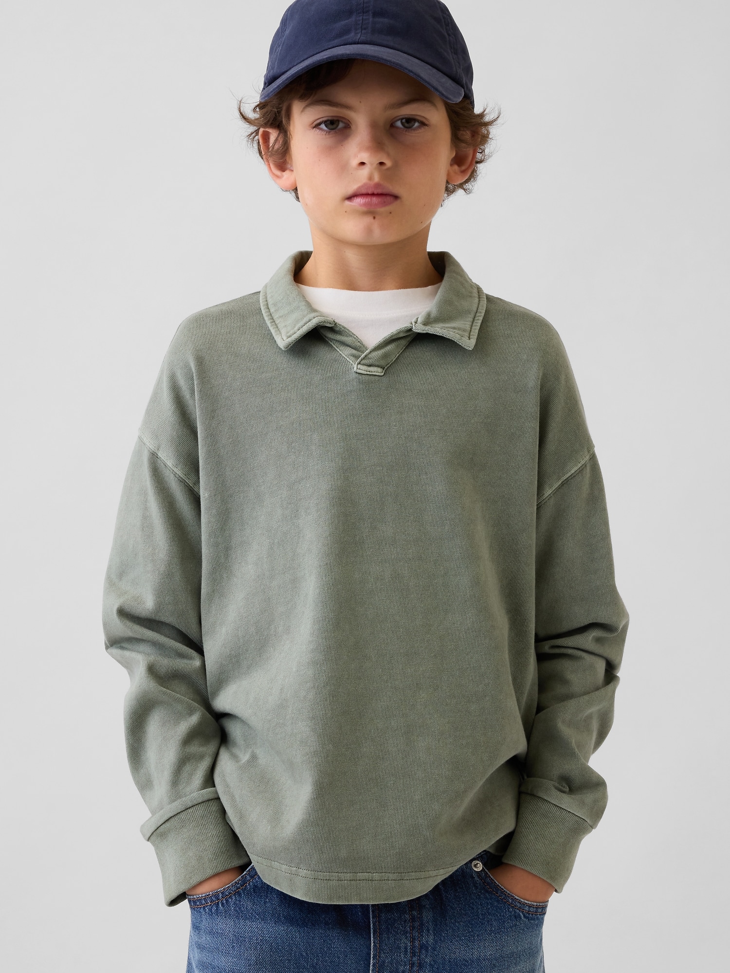 Kids Heavyweight Relaxed Polo Shirt