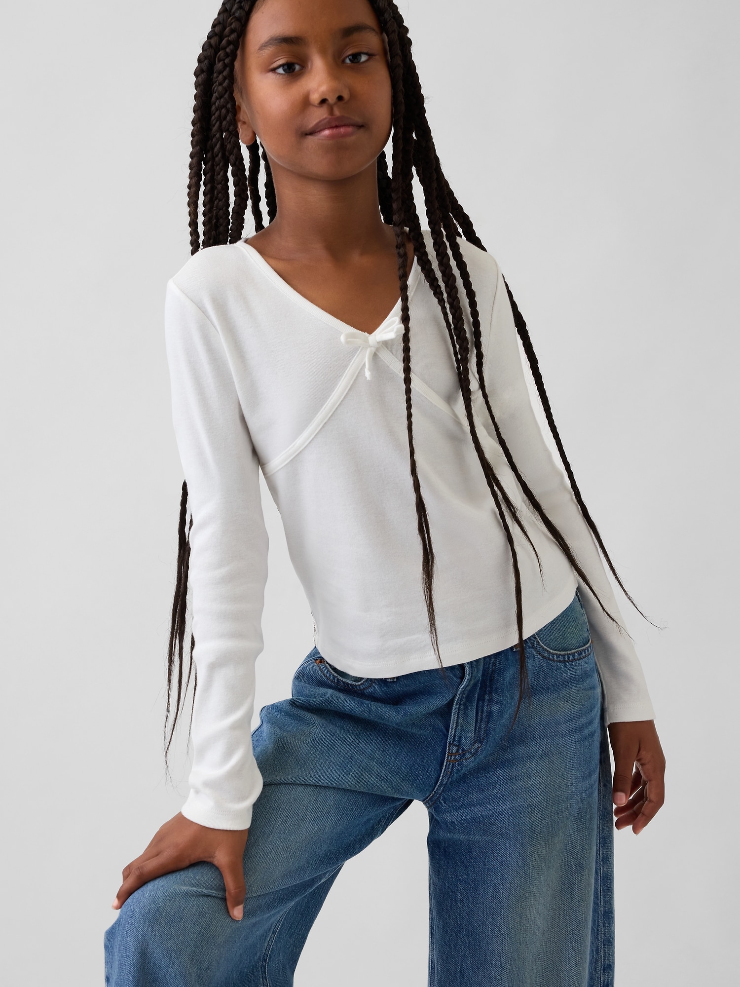 T-SHIRT À BOUCLE CROISÉ SUR LE DEVANT POUR ENFANT