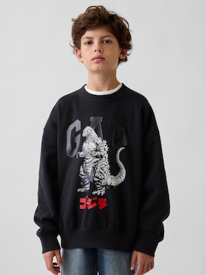 ゴジラ ヴィンテージソフト グラフィック GAPロゴ スウェットシャツ (キッズ)
