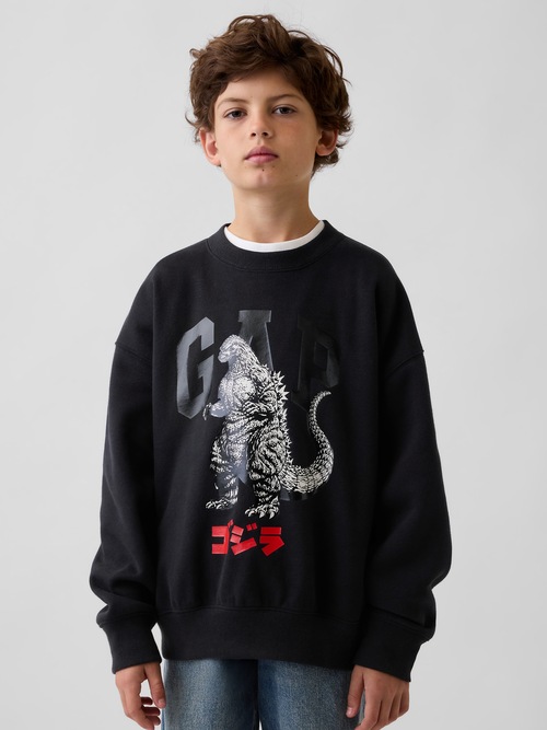 ゴジラ ヴィンテージソフト グラフィック GAPロゴ スウェットシャツ (キッズ)