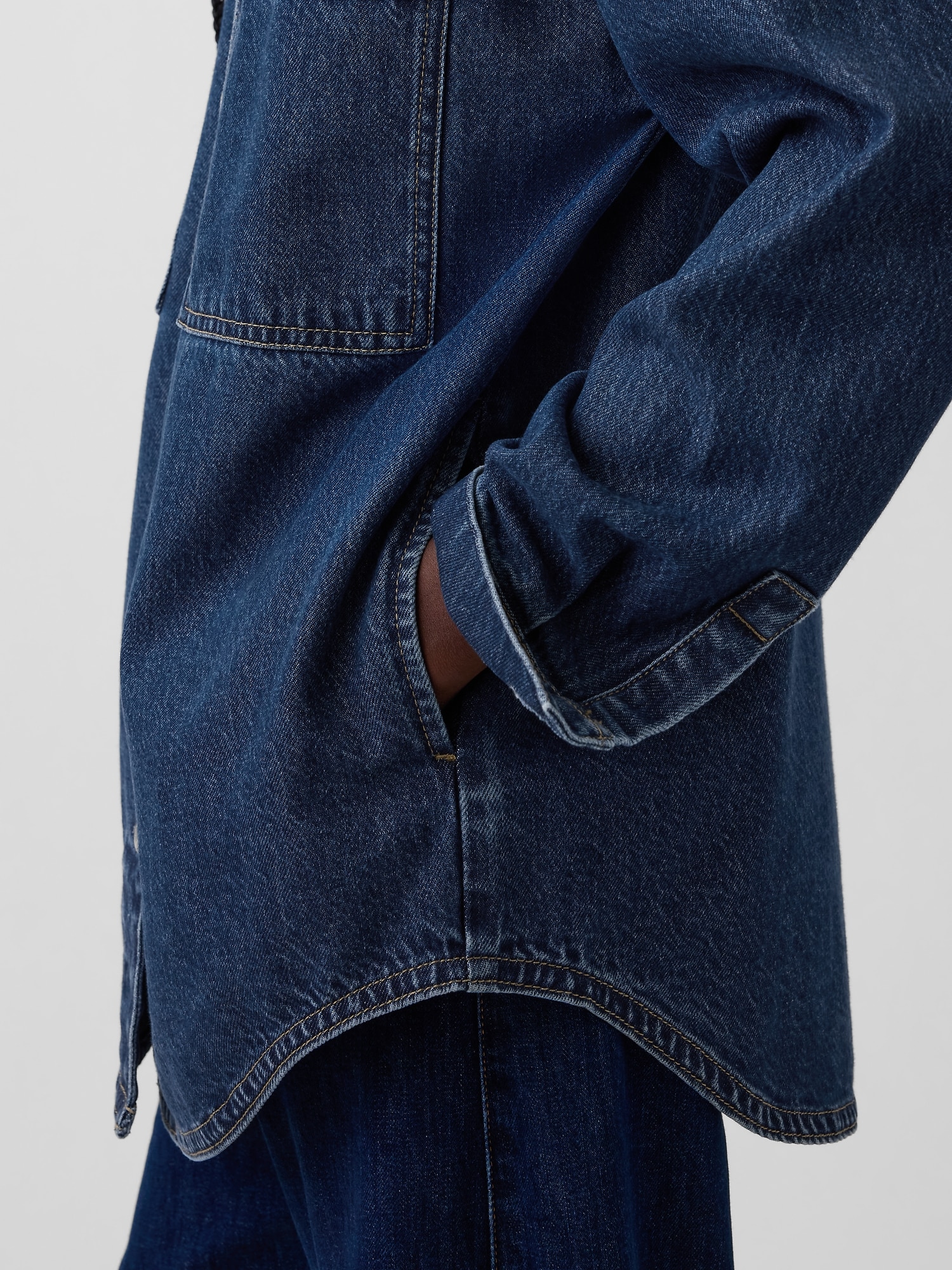 オーバーサイズ デニム シャケット-3