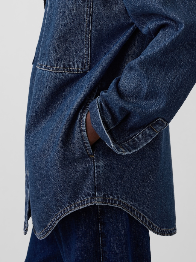 オーバーサイズ デニム シャケット-3