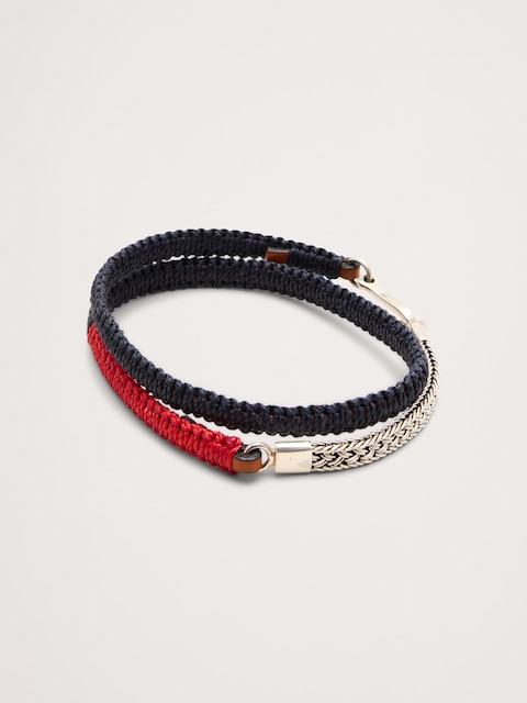 Artisan Leather Macrame Bracelet by Caputo & Co