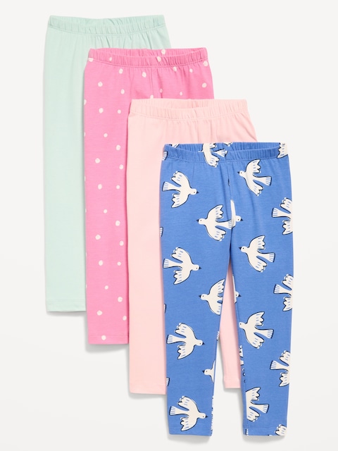 PAQUET DE 4 LEGGINGS PLEINE LONGUEUR EN JERSEY POUR TOUTE-PETITE FILLE