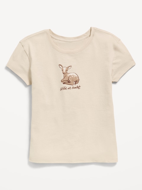T-SHIRT À MANCHES COURTES À IMPRIMÉ POUR FILLE