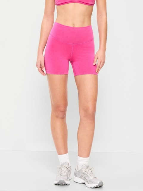 High-Waisted PowerChill Biker Shorts -- 5-inch inseam
