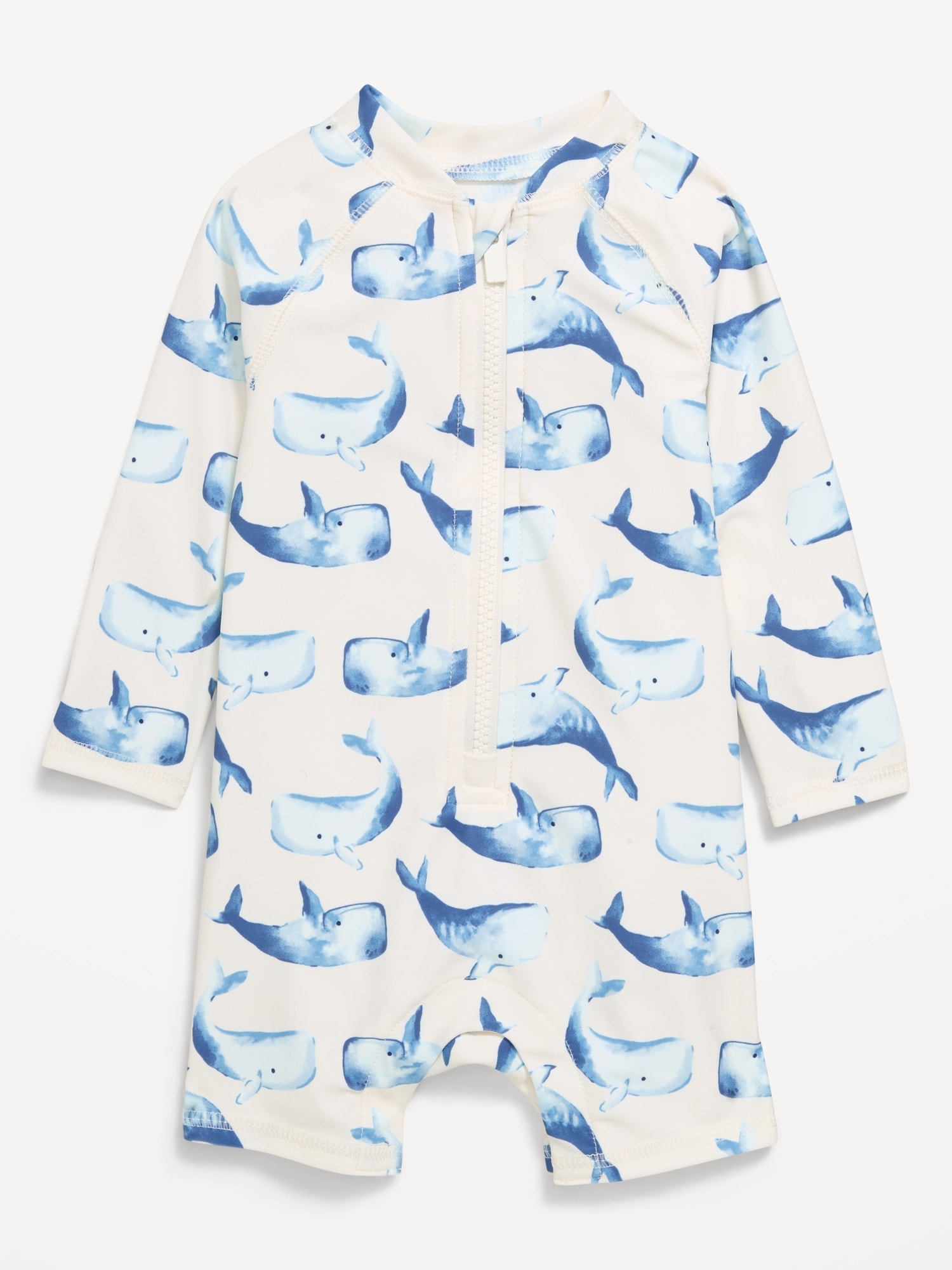 Printed Swim Rashguard Bodysuit for Baby - Blue