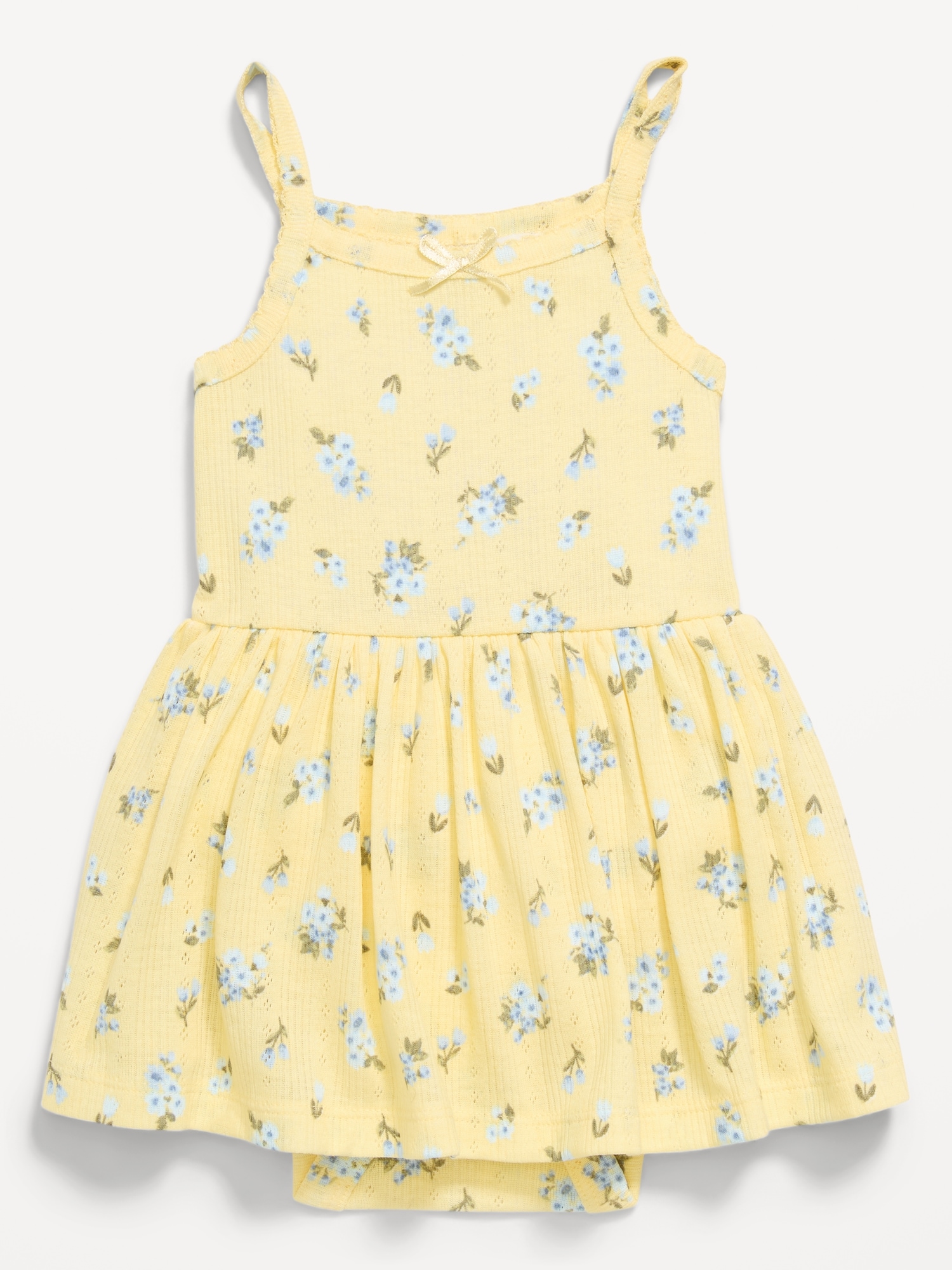 ROBE CACHE-COUCHE CAMISOLE EN TRICOT POINTELLE À MOTIF POUR BÉBÉ