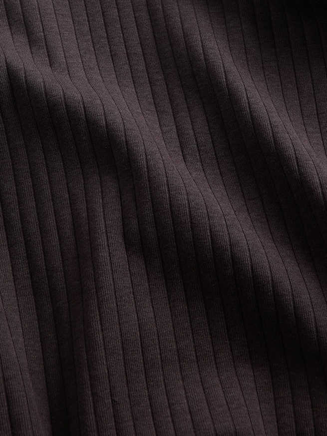 モダン ワイドリブ ラップ VネックTシャツ-3