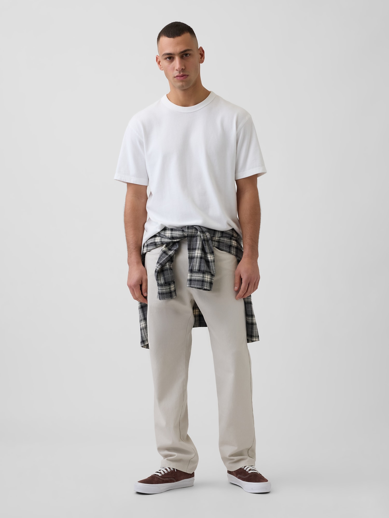 Linen-Cotton Relaxed Straight Pants