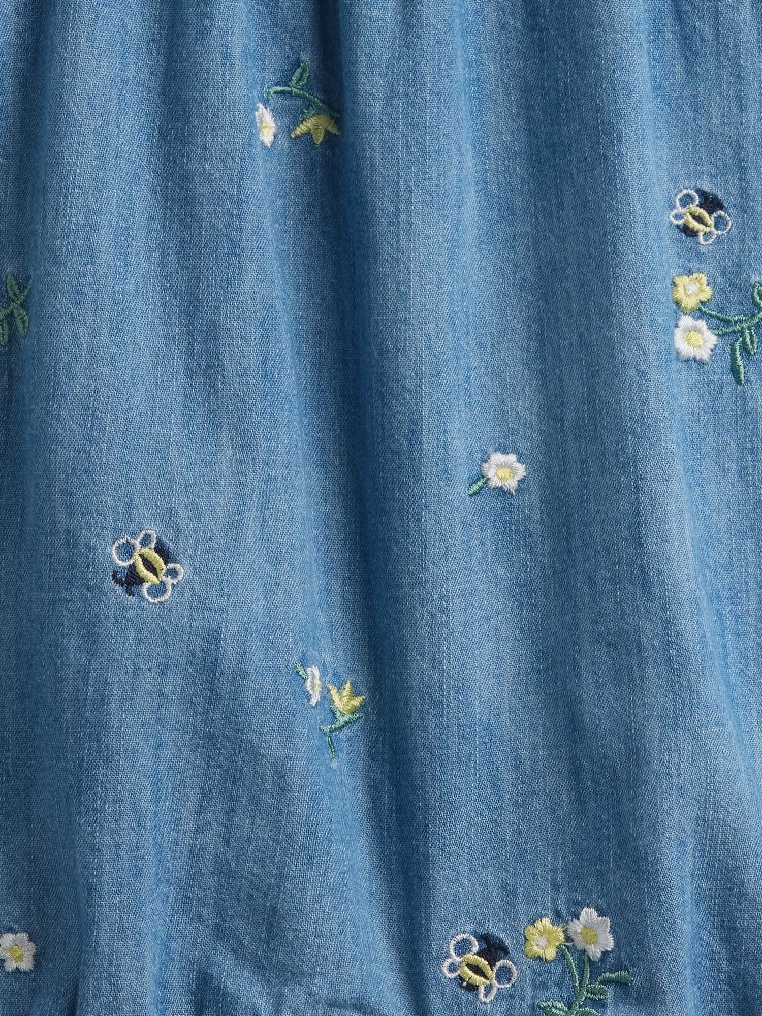 デニム ラッフルフリル ショートカバーオール (ベビー)-2