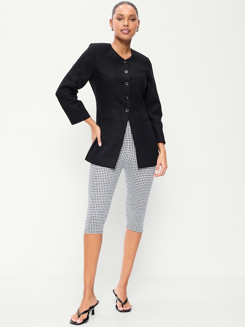 High-Waisted Fashion Layering Capri Legging