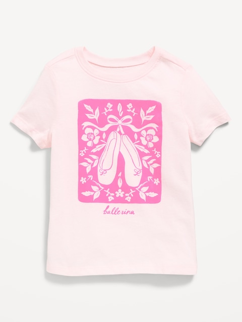 T-SHIRT À IMPRIMÉ À MANCHES COURTES POUR TOUTE-PETITE FILLE