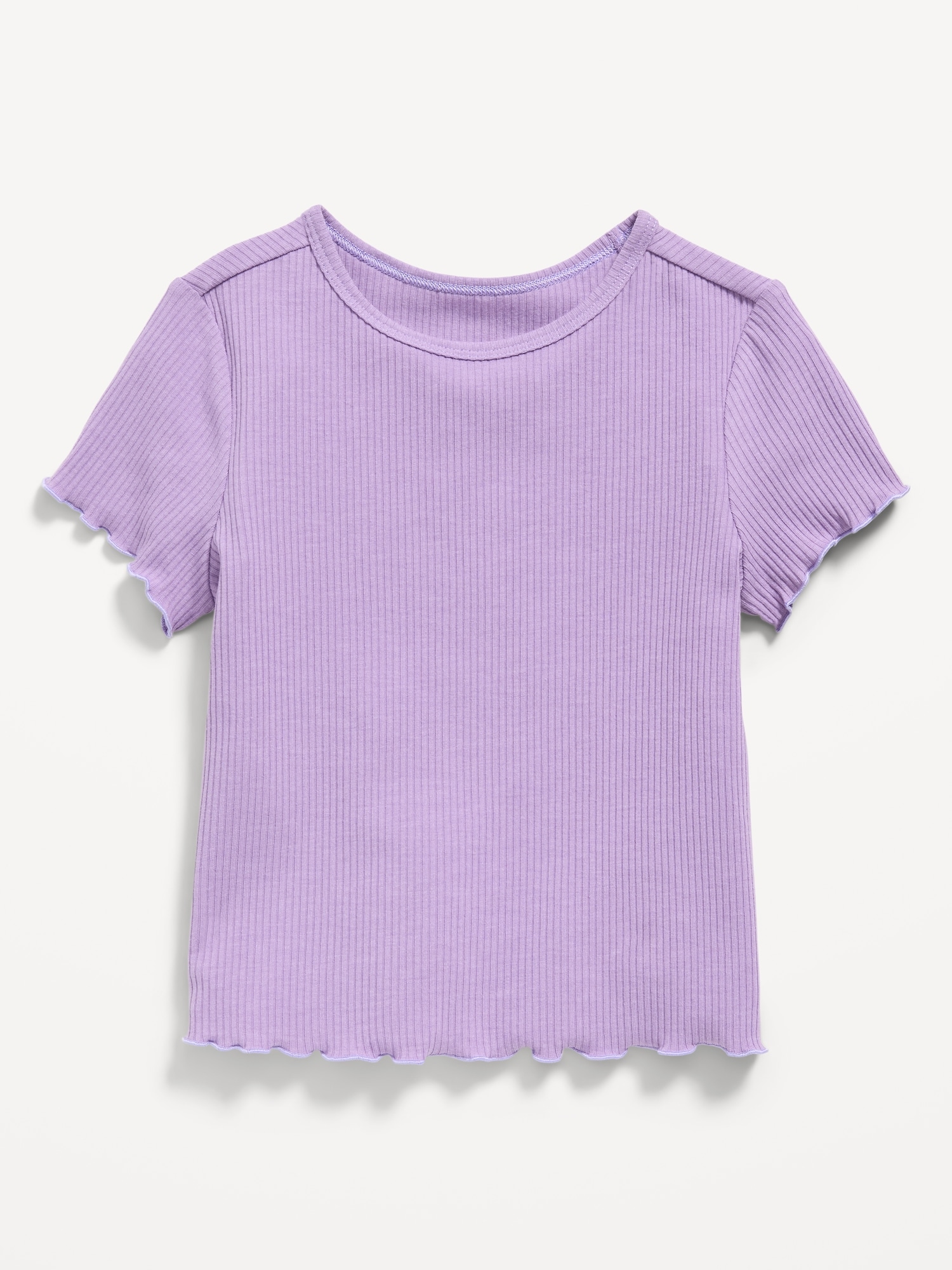 T-SHIRT À MANCHES COURTES À BORDURE ONDULÉE POUR TOUTE-PETITE