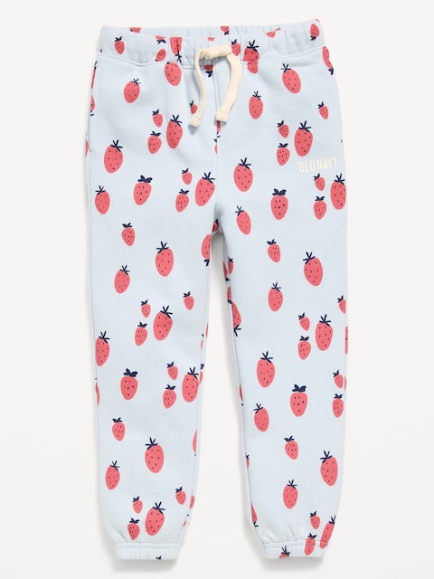 PANTALON DE JOGGING EN COTON OUATÉ À LOGO ET À MOTIF POUR TOUTE-PETITE