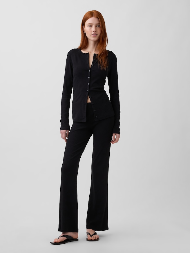 モダン ワイドリブ カーディガン-4