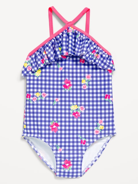 Ruffled One-Piece Swimsuit for Toddler Girls