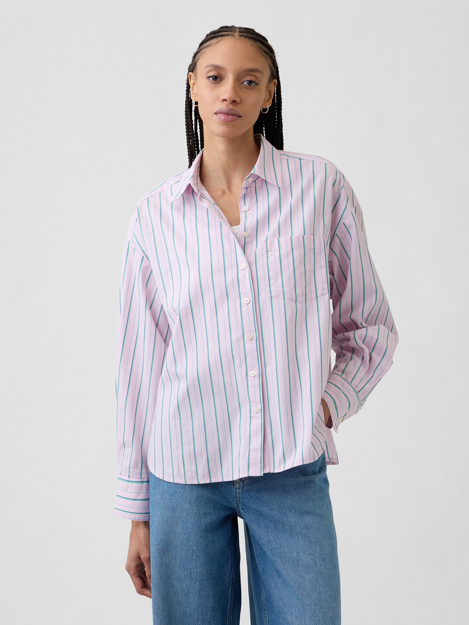 Oversized Shirt in Poplin