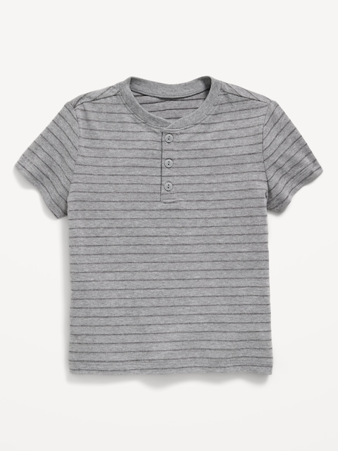 Short-Sleeve Textured Henley T-Shirt for Toddler Boys