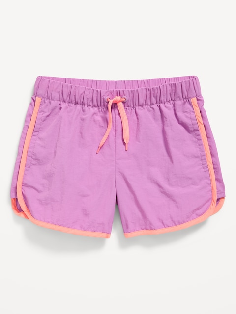 Dolphin-Hem Swim Shorts for Girls
