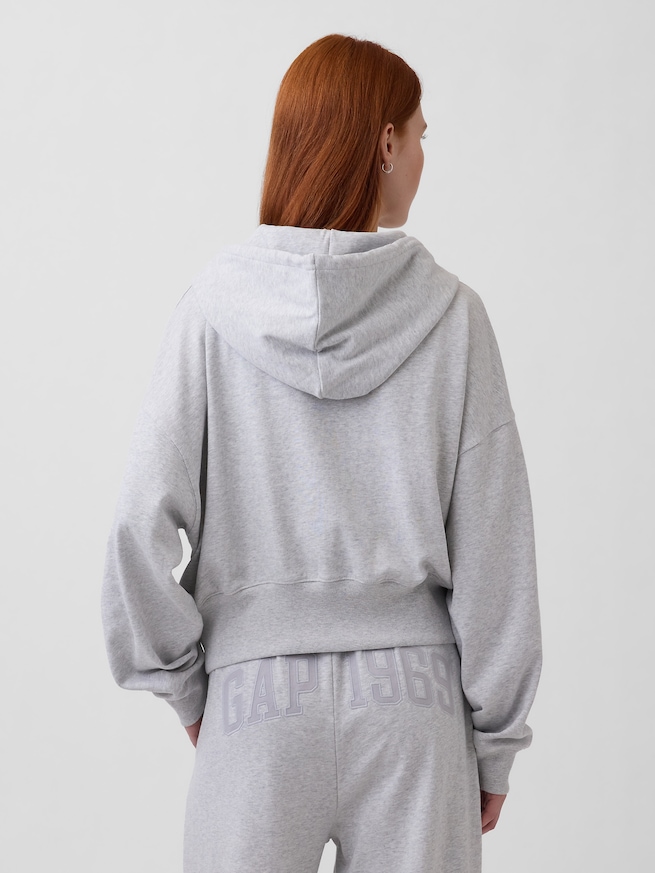 フレンチテリー オーバーサイズ GAP1969ロゴ ジップアップパーカー-2