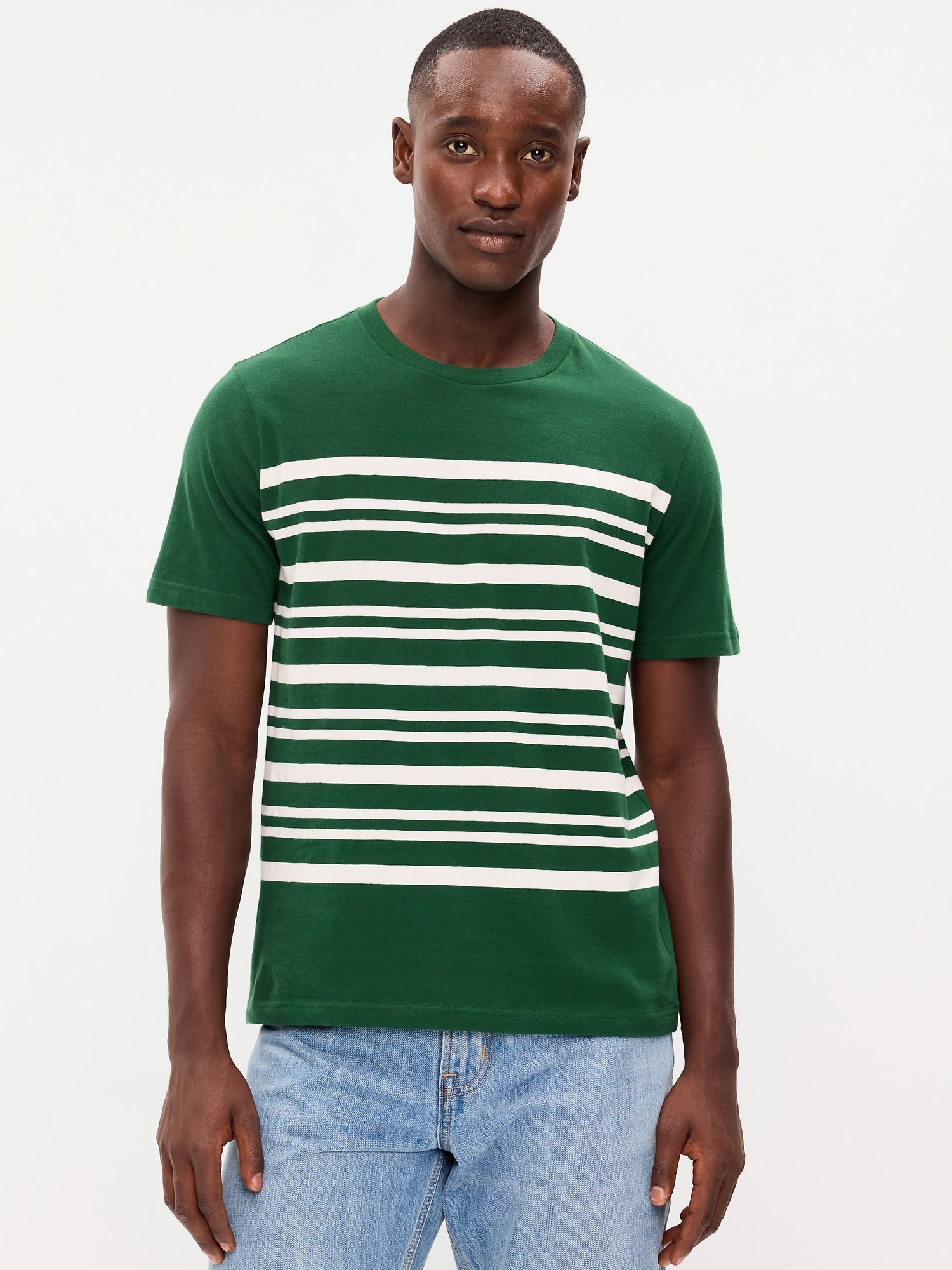 T-SHIRT RAS DU COU À RAYURES