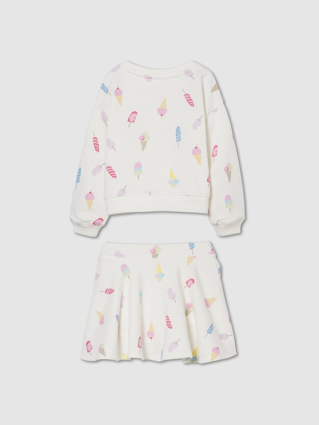 ヴィンテージソフト フレンチテリー GAPロゴ ミニスカート・スコートセット (幼児・ベビー)-1