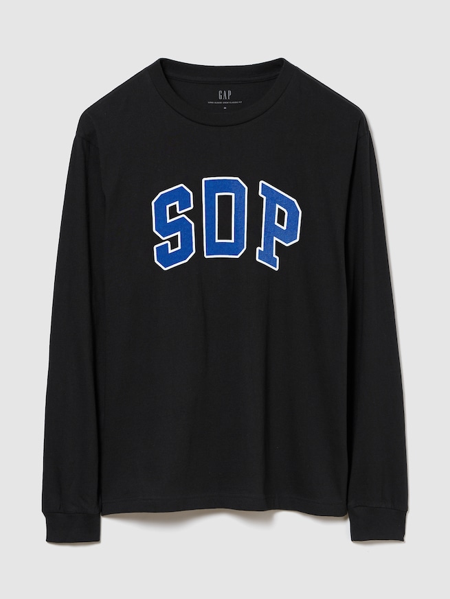 Gap&times;SDP アーチロゴ ロングスリーブTシャツ-0