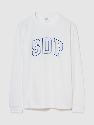 Gap×SDP アーチロゴ ロングスリーブTシャツ