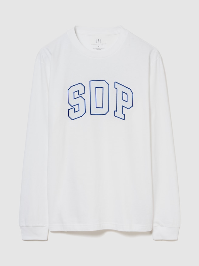 Gap&times;SDP アーチロゴ ロングスリーブTシャツ-0