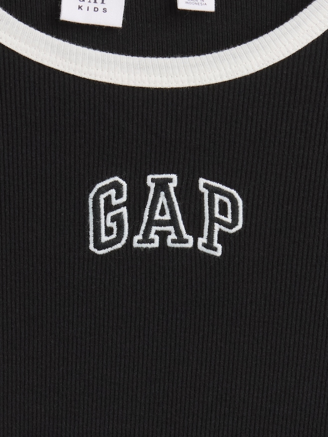 GAPロゴ リブ リンガーTシャツ (キッズ)-3