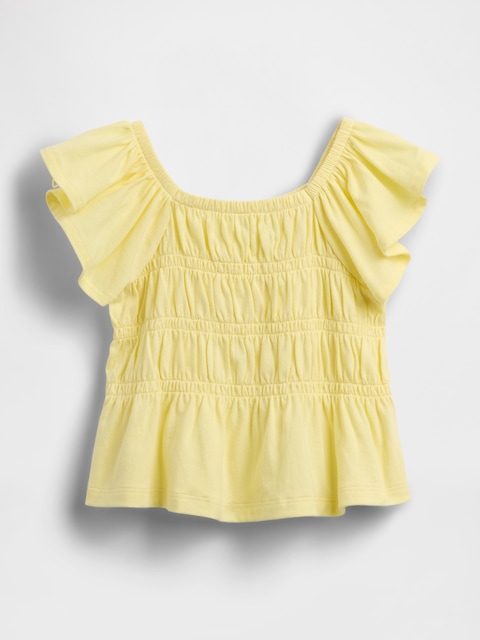 Baby & Toddler Smocked Flutter-Sleeve Top