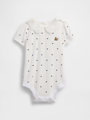 プリント ブラナンベア ピーターパン襟ボディスーツ (ベビー)