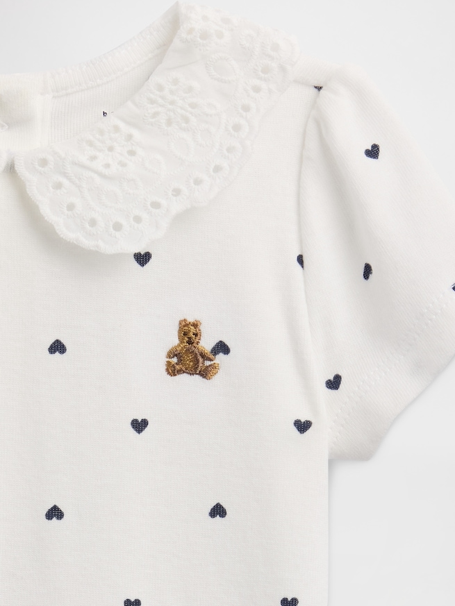 プリント ブラナンベア ピーターパン襟ボディスーツ (ベビー)-2