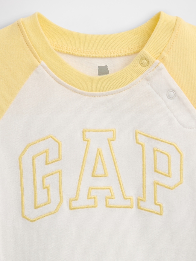 オーガニックコットン GAPロゴ ラグランスリーブ ボディスーツ (ベビー)-2