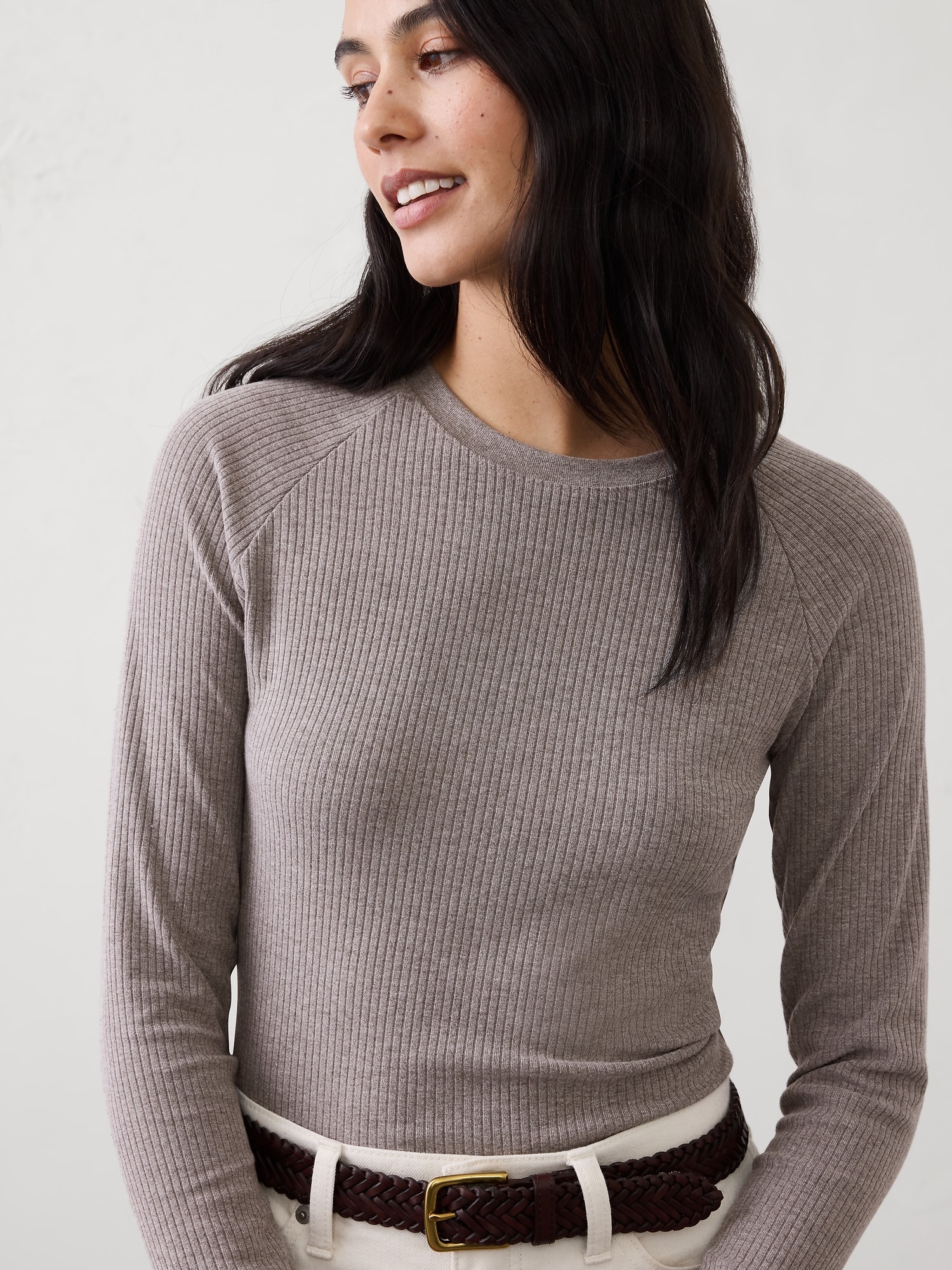 Brushed Ribbed T-Shirt