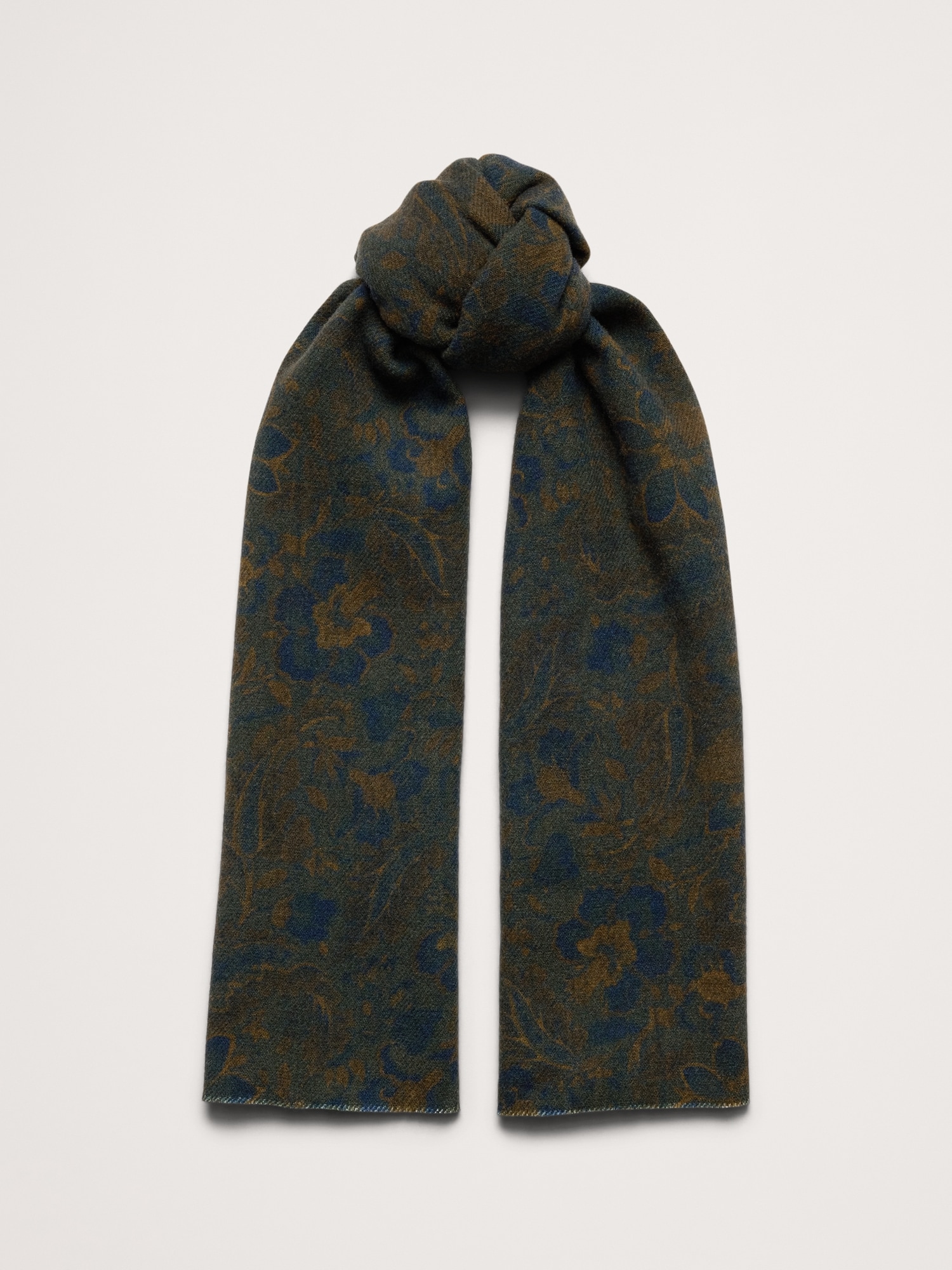 フローラル ウール ブレンド スカーフ-0